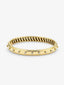 Pulsera rígida de oro amarillo de 18K con 11 diamantes en talla brillante con un total de 0,36 cts