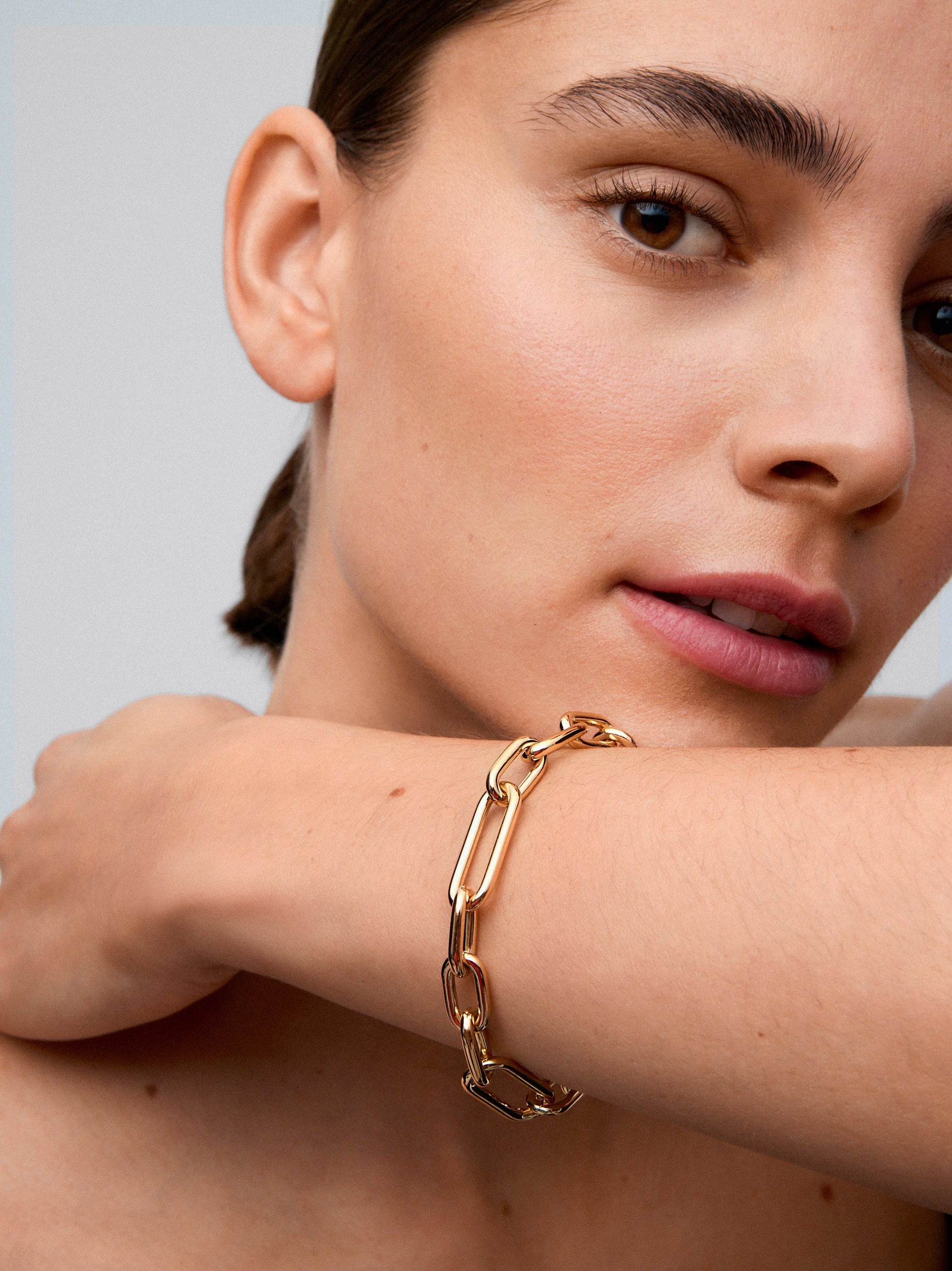 Pulsera eslabones grande oro amarillo de 18K