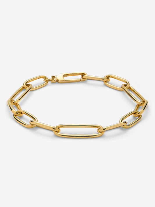 Medium link bracelet made of 18K yellow gold