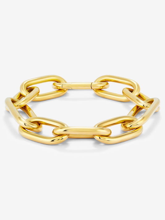 Pulsera eslabones extra grande oro amarillo de 18K