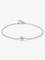 Pulsera de oro blanco de 18K con diamantes blancos en talla brillante de 0,18 cts