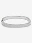 Pulsera rígida de oro blanco de 18K con pavé de diamantes en talla brillante