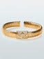 Pulsera tubogas de oro amarillo de 18K con 55 diamantes en talla brillante con un total de 1 ct