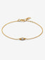 Pulsera de oro amarillo con diamante en talla brillante de 0,07 cts