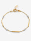 Pulsera de oro amarillo de 18K con 4 diamantes en talla brillante con un total de 0,1 cts