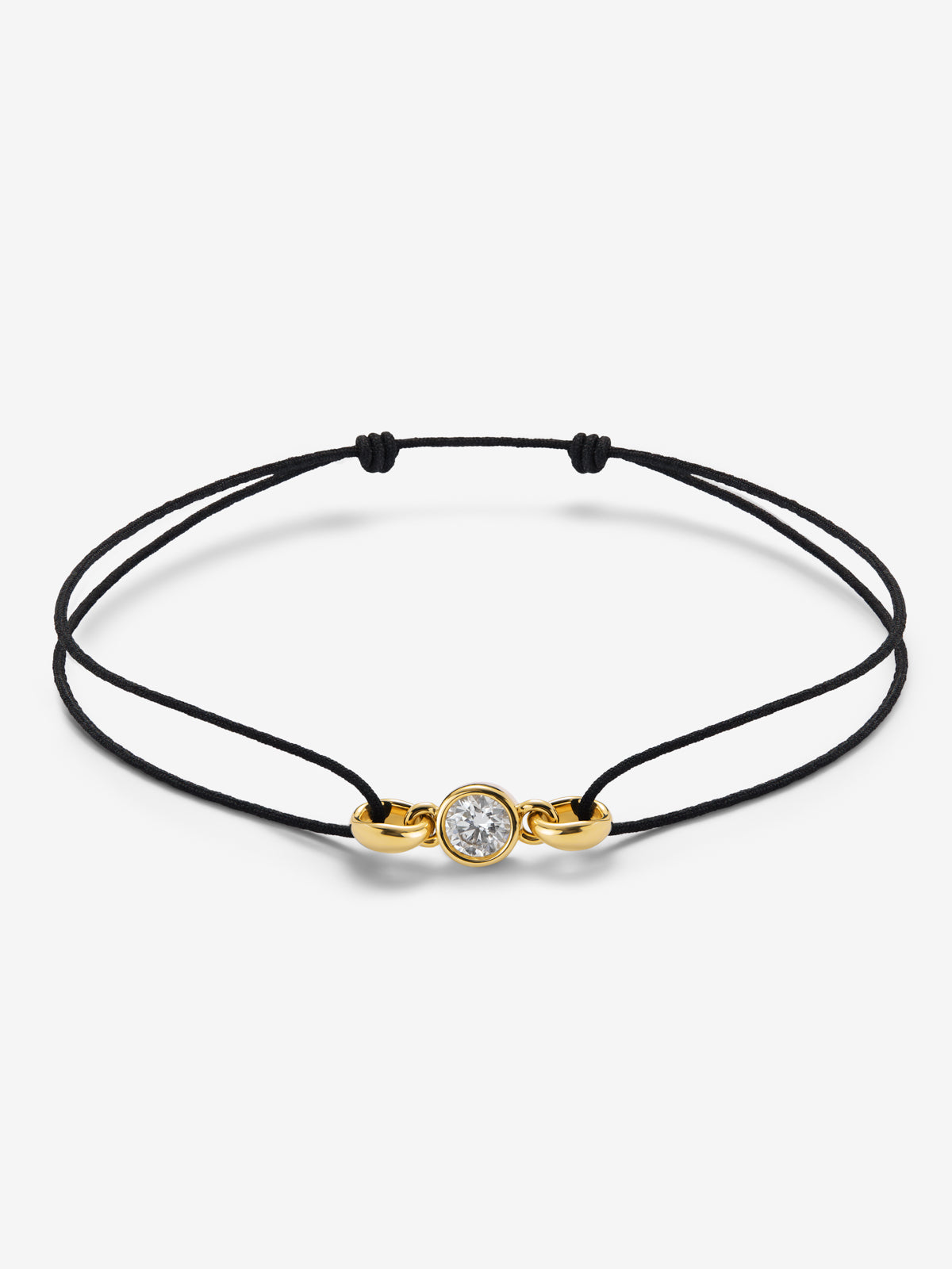 Pulsera de oro amarillo de 18K con diamante en talla brillante de 0,4 cts 