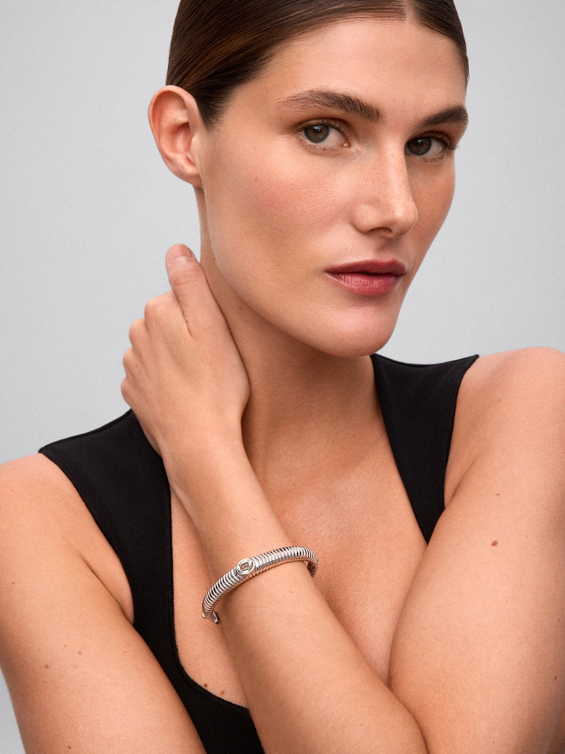 Pulsera de plata 925 con amatista verde