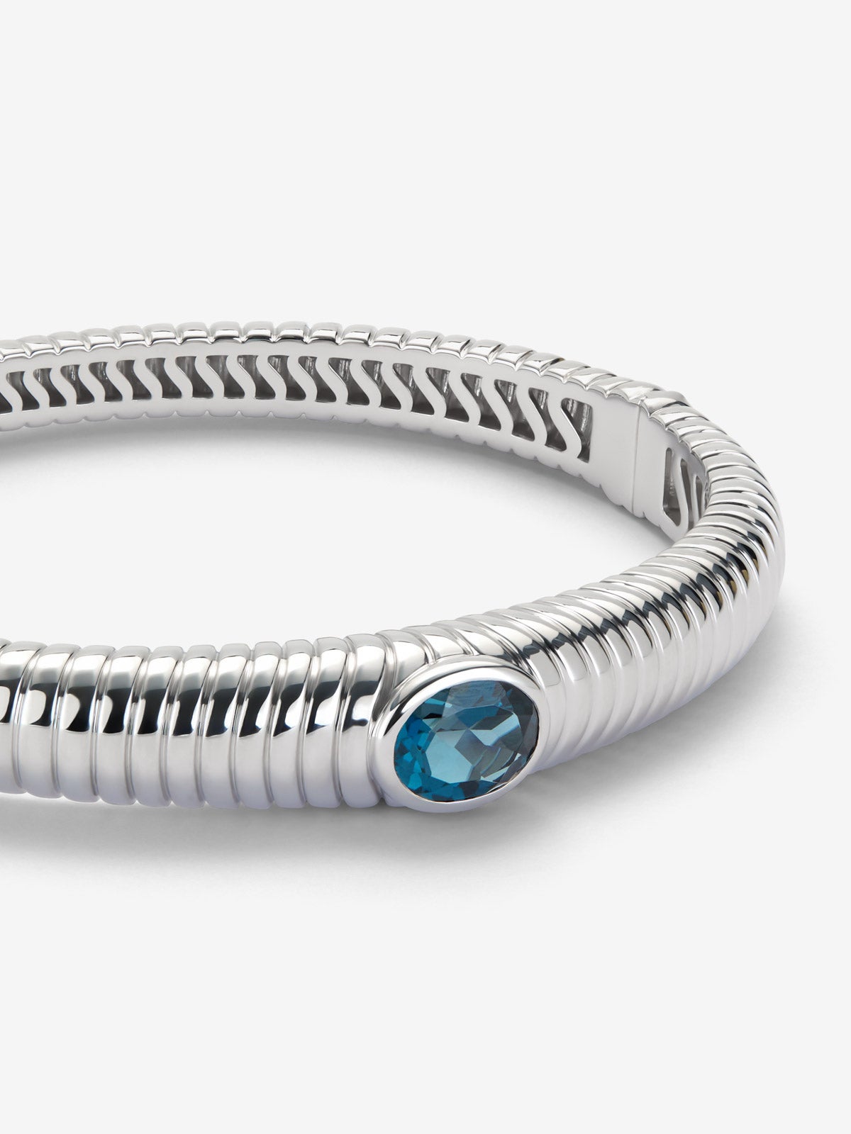 Pulsera de plata 925 con topacio azul London