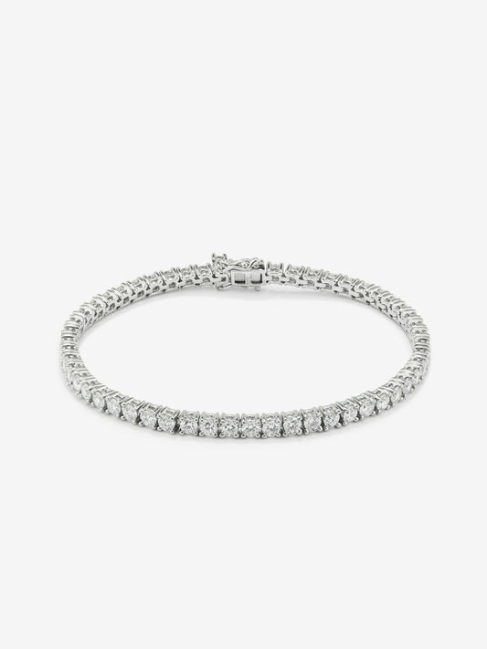 Pulsera rivière de oro blanco de 18K con diamantes en talla brillante con un total de 2,95cts