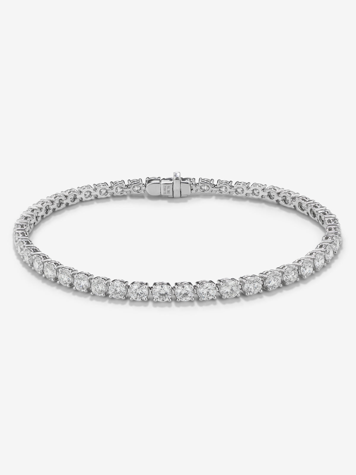 Pulsera riviere de oro blanco de 18K de diamantes