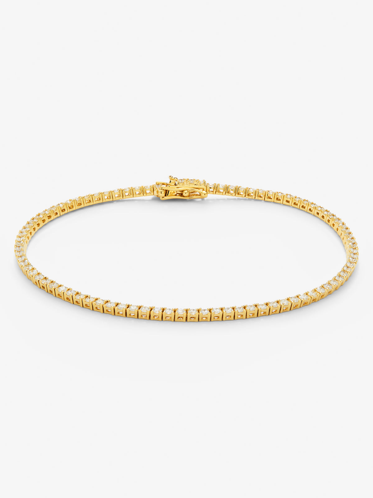 Pulsera de oro amarillo de 18K con diamantes en talla brillante con un total de 1,6 cts