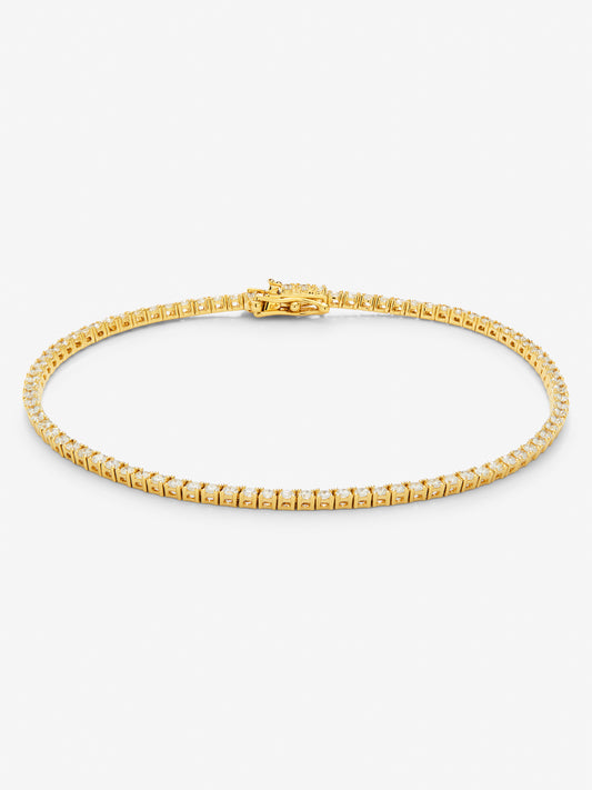 Pulsera de oro amarillo de 18K con diamantes en talla brillante con un total de 1,6 cts