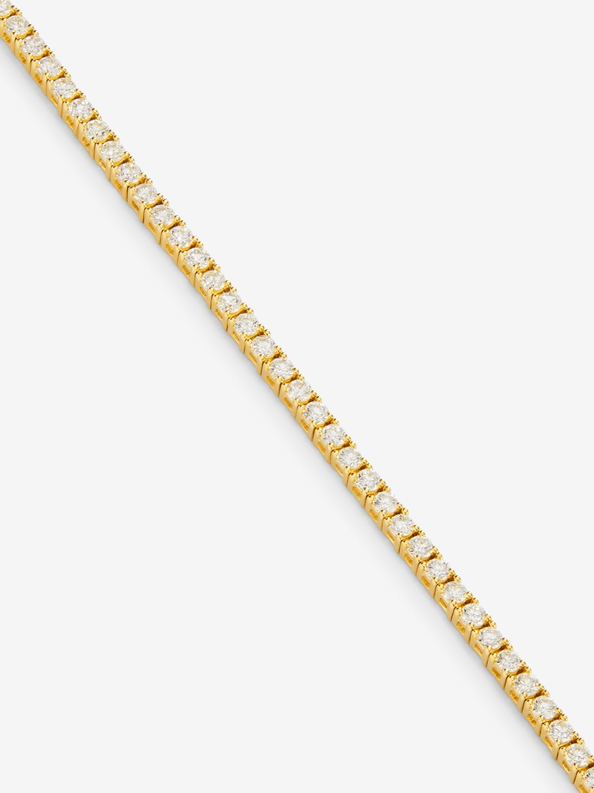 Pulsera rivière de oro amarillo de 18K con diamantes blancos en talla brillante de 1,65 cts