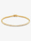 Pulsera rivière de oro amarillo de 18K con diamantes blancos en talla brillante de 3,11 cts