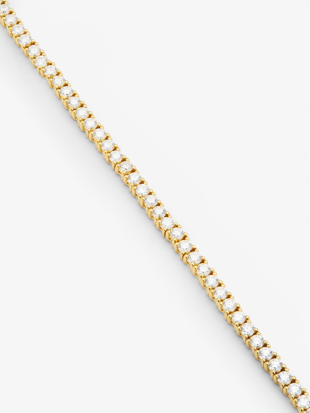 Pulsera rivière de oro amarillo de 18K con diamantes blancos en talla brillante de 3,11 cts