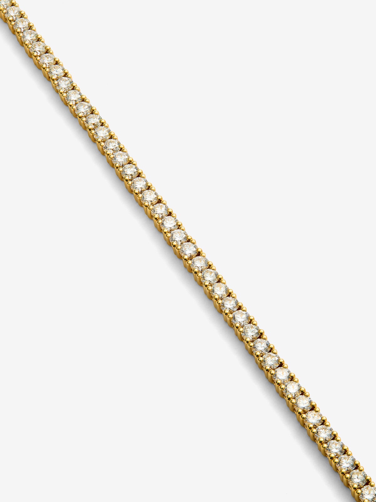 Pulsera rivière de oro amarillo de 18K con diamantes blancos en talla brillante de 4,7cts