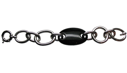 Pulsera de plata 925 con onix negro