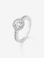 Anillo solitario de compromiso de oro blanco de 18kt con diamante central de 0,50cts