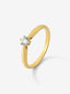 Anillo solitario de oro amarillo de 18K con diamante en talla brillante de 0,2 cts