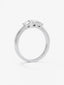 Anillo tresillo de oro blanco de 18K con 3 diamantes en talla brillante con un total de 0,6 cts