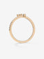 Anillo tu y yo de oro rosa de 18K con diamantes