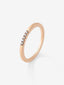 Anillo de oro rosa de 18K con 5 diamantes en talla brillante con un total de 0,05 cts