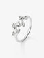 Anillo de oro blanco de 18K con 13 diamantes en talla brillante con un total de 0,19 cts