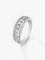 18K white gold triple ring with 45 brilliant-cut diamonds with a total of 0.93 cts