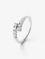 Anillo tú y yo de oro blanco de 18K con 10 diamantes en talla brillante con un total de 0,4 cts