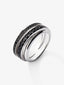 Anillo de plata 925 con pavé de espinelas negras