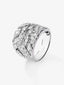 Anillo de oro blanco de 18K con 92 diamantes en talla brillante con un total de 3,1 cts