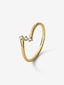 Anillo de oro amarillo de 18K con diamantes en talla brillante de 0,06 cts