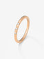 Anillo de oro rosa de 18K con 3 diamantes en talla brillante con un total de 1,4 cts