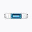 925 silver ring with London blue topaz