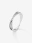 Anillo doble de oro blanco de 18K de diamantes