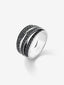 Anillo multibrazo de plata 925 con pavé de espinelas negras en talla brillante