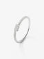 Anillo tú y yo de oro blanco 18K con 22 diamantes en talla brillante con un total de 0,18 cts