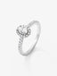Anillo de oro blanco de 18K con diamantes blancos en talla brillante de 0,68 cts