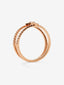 Anillo doble de oro rosa de 18K con estrella y 49 diamantes en talla brillante con un total de 0,29 cts