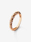 Anillo de oro rosa de 18K con 24 diamantes en talla brillante con un total de 0,31 cts
