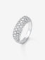 Anillo de oro blanco de 18K con pavé de diamantes blancos en talla brillante de 1,6 cts