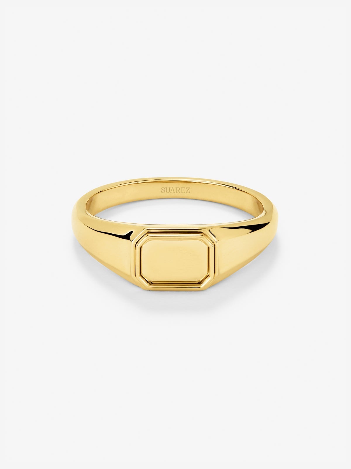 Anillo de sello pequeño de oro amarillo de 18K