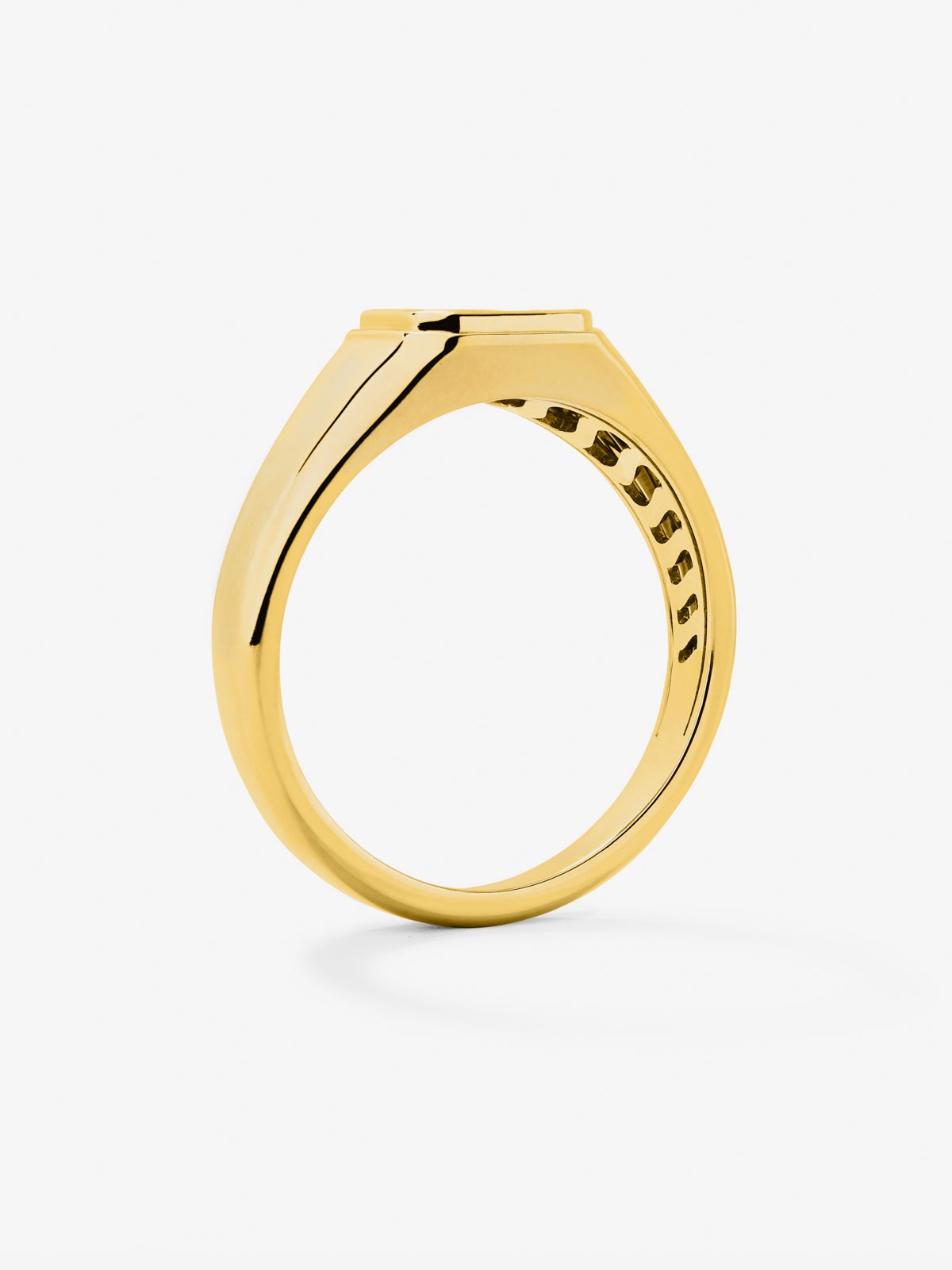 Anillo de sello pequeño de oro amarillo de 18K