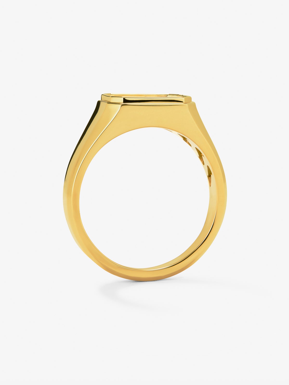 Anillo de sello mediano de oro amarillo de 18K