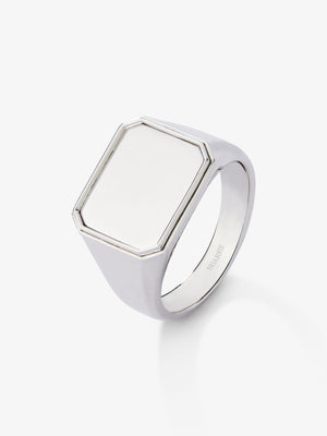 Anillo de sello grande de plata 924
