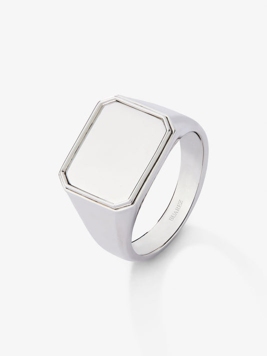 Anillo de sello grande de plata 925