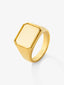 Anillo de sello grande de oro amarillo de 18K