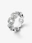 Anillo de oro blanco de 18K con 45 diamantes en talla brillante con un total de 1,05 cts