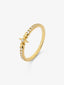 Anillo de oro amarillo de 18K con 15 diamantes en talla brillante con un total de 0,22 cts