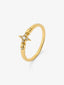 Anillo de oro amarillo de 18K con 7 diamantes en talla brillante con un total de 0,05 cts